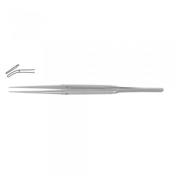 Diam-n-Dust™ Micro Dressing Forcep Curved Stainless Steel, 23 cm - 9" Tip Size 6.0 x 0.7 mm